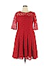 CHRIS McLaughlin 100% Polyester Red Cocktail Dress Size 14 - photo 1