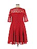 CHRIS McLaughlin 100% Polyester Red Cocktail Dress Size 14 - photo 2