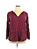 Old Navy Plus 100% Rayon Purple 3/4 Sleeve Blouse Size XL - photo 1