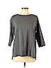 Isaac Mizrahi LIVE! 100% Cotton Gray 3/4 Sleeve Top Size 1X - photo 1