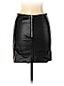 H&M 100% Polyester Black Faux Leather Skirt Size 4 - photo 2