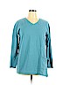Purejill 100% Cotton Blue Long Sleeve Top Size XL - photo 1