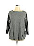 Purejill 100% Cotton Gray Long Sleeve Top Size XL - photo 1