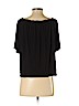 H&M 100% Viscose Black Short Sleeve Top Size S - photo 2