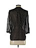 H&M 100% Polyester Black 3/4 Sleeve Blouse Size 4 - photo 2