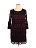 Signature by Robbie Bee Burgundy Casual Dress Size XL - photo 1