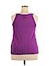 Lane Bryant 100% Cotton Purple Tank Top Size 18 - 20 Plus - photo 2
