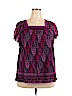 Apt. 9 100% Nylon Purple Short Sleeve Blouse Size 2X - photo 1