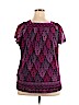 Apt. 9 100% Nylon Purple Short Sleeve Blouse Size 2X - photo 2