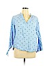 Old Navy Plus Blue Long Sleeve Blouse Size XL - photo 1