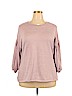 No Comment Pink Long Sleeve Top Size 2X - photo 1
