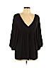 Studio M Black Short Sleeve Top Size XL - photo 1
