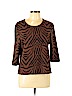 Assorted Brands Brown 3/4 Sleeve Top Size XL - photo 1