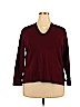 August Silk Burgundy Pullover Sweater Size 2X - photo 1