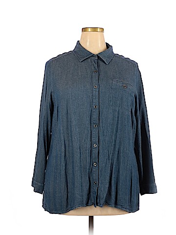 Cj Banks Long Sleeve Button-Down Shirt (view 1)