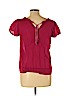 American Eagle Outfitters 100% Cotton Pink Short Sleeve Blouse Size 12 - photo 2