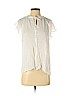 H&M 100% Viscose White Short Sleeve Blouse Size 4 - photo 1