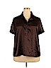 Cato 100% Polyester Brown Short Sleeve Blouse Size 18 - 20 - photo 1