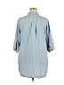 Robert Louis Blue 3/4 Sleeve Button-Down Shirt Size 3X - photo 2