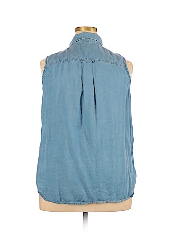 Jessica London Sleeveless Button-Down Shirt (view 2)