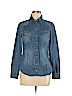 H&M Blue Long Sleeve Button-Down Shirt Size 8 - photo 1