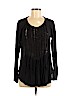 Rebecca Taylor 100% Linen Black Long Sleeve Top Size M - photo 1