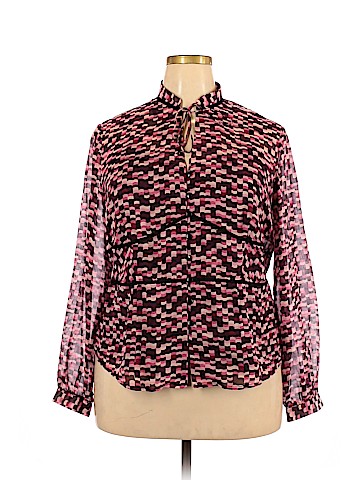 Style&Co Long Sleeve Silk Top (view 1)