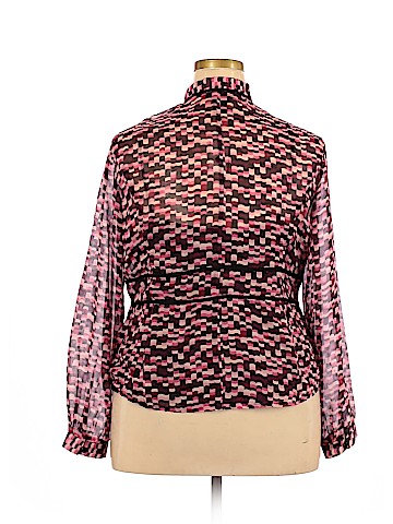 Style&Co Long Sleeve Silk Top (view 2)