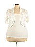 Jessica Howard 100% Acrylic White Shrug Size 3X - photo 1