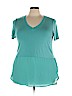 PREMISE Blue Short Sleeve Top Size XXL - photo 1