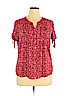 Westport 100% Rayon Red Short Sleeve Top Size XL - photo 1