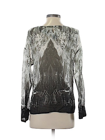 Ecru 3/4 Sleeve Silk Top (view 2)