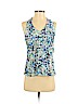 Ann Taylor Blue Sleeveless Blouse Size 0 (petite) - photo 1