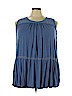Suzanne Betro Blue Sleeveless Top Size 4X - photo 1