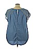 Ava & Viv 100% Tencel Lyocell Blue Short Sleeve Blouse Size 4X - photo 2