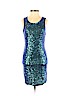 H&M 100% Polyester Blue Cocktail Dress Size S - photo 1