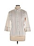Mac & Jac White 3/4 Sleeve Button-Down Shirt Size 16 - photo 1