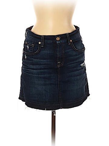 7 For All Mankind Denim Skirt (view 1)