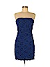 Diane von Furstenberg 100% Polyester Blue Casual Dress Size 8 - photo 1