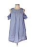 Pink Rose 100% Cotton Blue Casual Dress Size L - photo 1