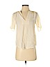 Joie 100% Silk Ivory Short Sleeve Silk Top Size XS - photo 1