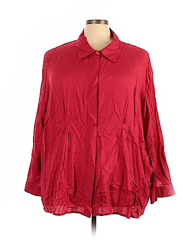 Ulla Popken Long Sleeve Button-Down Shirt (view 1)