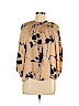 Tucker by Gaby Basora 100% Silk Tan 3/4 Sleeve Silk Top Size M - photo 1