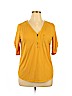 Assorted Brands Yellow 3/4 Sleeve Top Size XL - photo 1