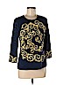 J. McLaughlin Blue 3/4 Sleeve Top Size M - photo 1