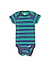 Gerber 100% Cotton Stripes Green Short Sleeve Onesie Size 0-3 mo - photo 1