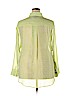 Lane Bryant 100% Polyester Green Long Sleeve Blouse Size 18 - 20 - photo 2
