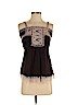 Rebecca Taylor 100% Silk Brown Sleeveless Silk Top Size 4 - photo 1