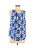 MICHAEL Michael Kors 100% Polyester Blue Sleeveless Blouse Size M - photo 1