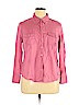 Venezia 100% Cotton Red Long Sleeve Button-Down Shirt Size 14 - 16 Plus - photo 1
